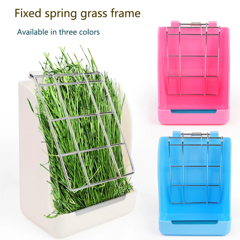 

Container Rabbit Hay Small Feeding Dispenser Hanging Food Animals Rabbit Holder Fixed Feeder For Pig Basin Cage Guinea