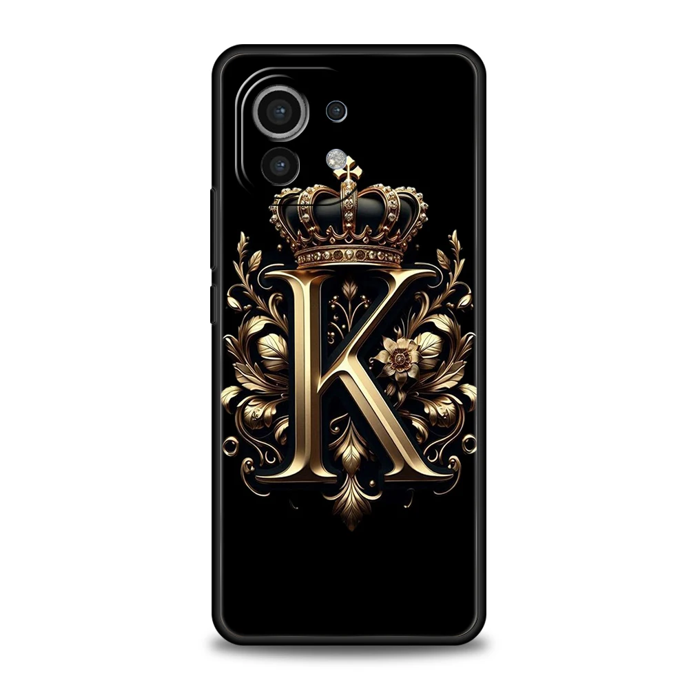 Фото Чехол для телефона Xiaomi Mi 17 15 14 13 12 11 Ultra 17T 15T 14T 13T 12T 11T Pro Lite 5G, мягкий TPU, с великолепными буквами K R №2