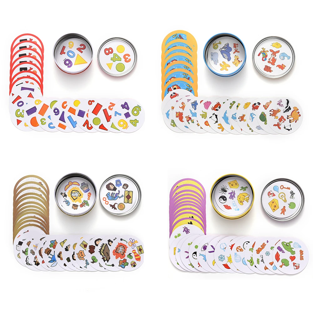 

Holidays Halloween Camping Cards Puzzle Dobble Card Game Table Board Game For Dobbles Kids Children Education Toys