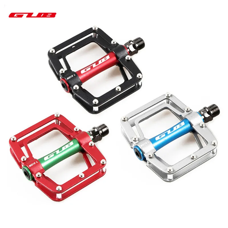 

GUB new 305g/pair ultra-light Chro-MO axle bicycle pedal CNC Road bike pedals MTB Mountain 6 bearings aluminum alloy body BMX