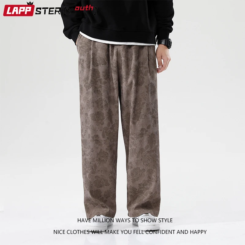 

Брюки LAPPSTER-Youth мужские вельветовые, прямые мешковатые спортивные штаны, уличная одежда в стиле Харадзюку, джоггеры, штаны, японская мода, ком...