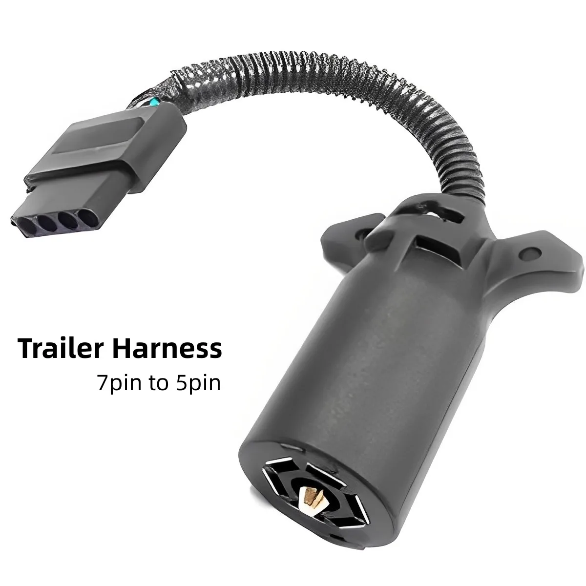 

7 Way RV to 4 Way Flat Trailer Wiring Harness Connector for Commercial Vehicle / Semi - trailer / Trailer
