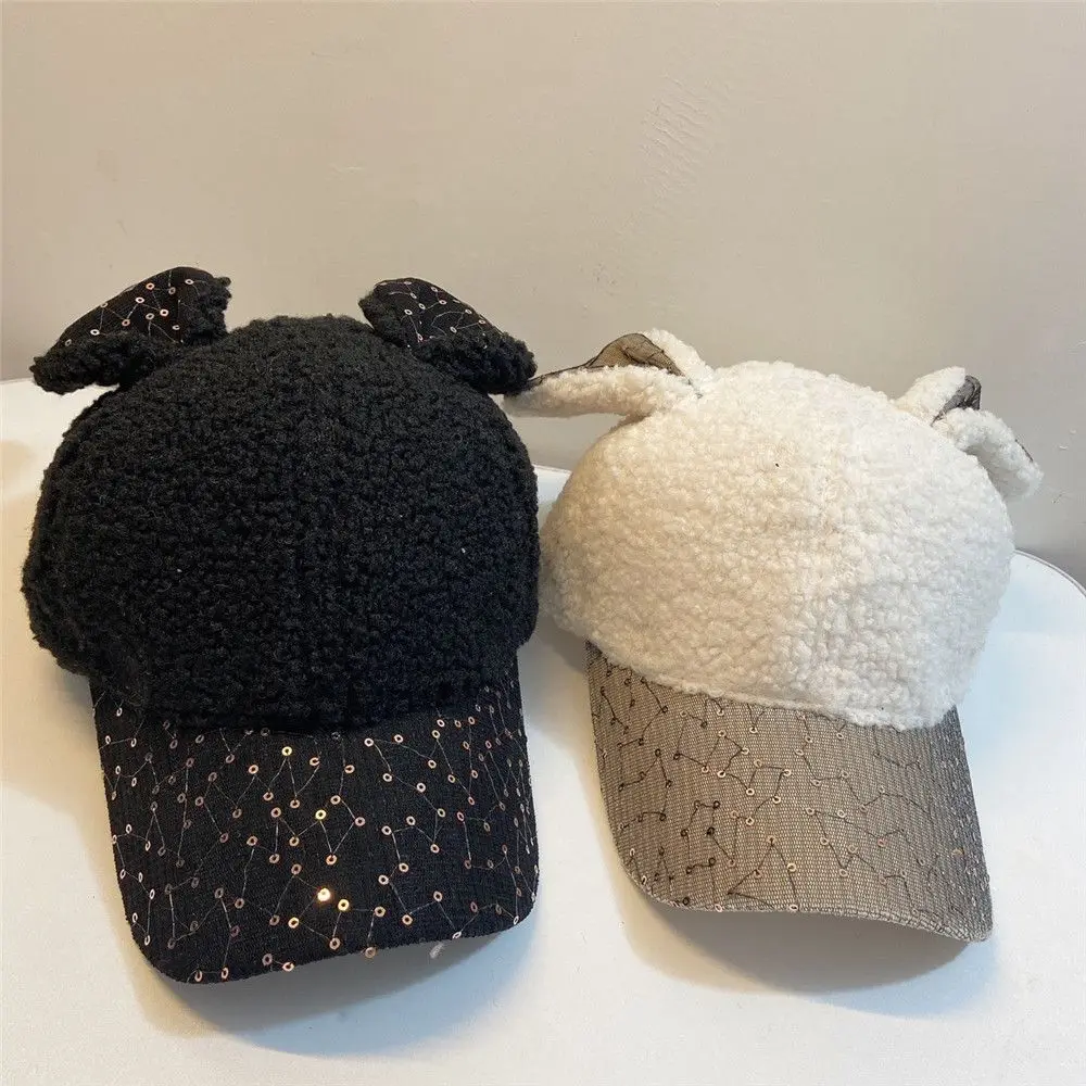 

Women Men Cute Rabbit Ears Thicken Warm Hip Hop Cap Baseball Cap Peaked Hat Wool