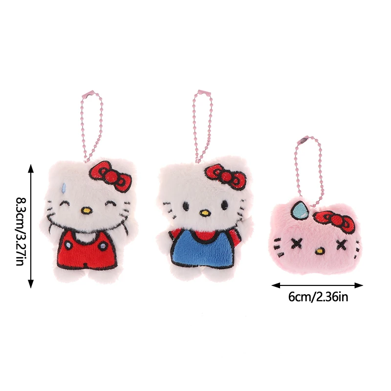 Милый плюшевый брелок Hello Kitty мультяшный Sanrio KT наклейка с именем кошки подвеска