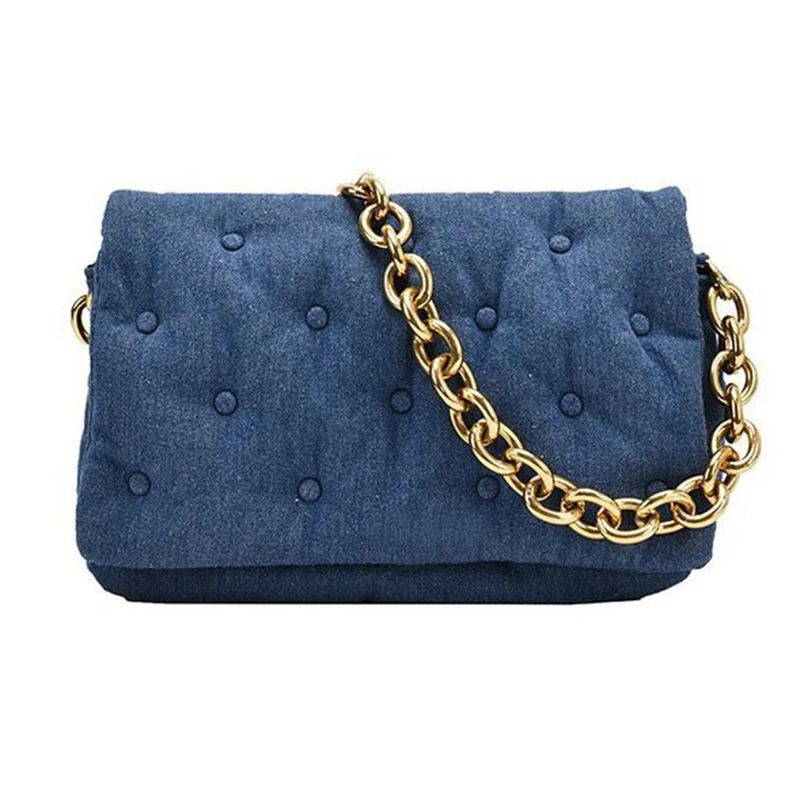 

Ladies Shoulder Bags Thick Chain Shoulder Bags Handbags Ladies Clutches Underarm Bags Large Capacity Rivet Bag