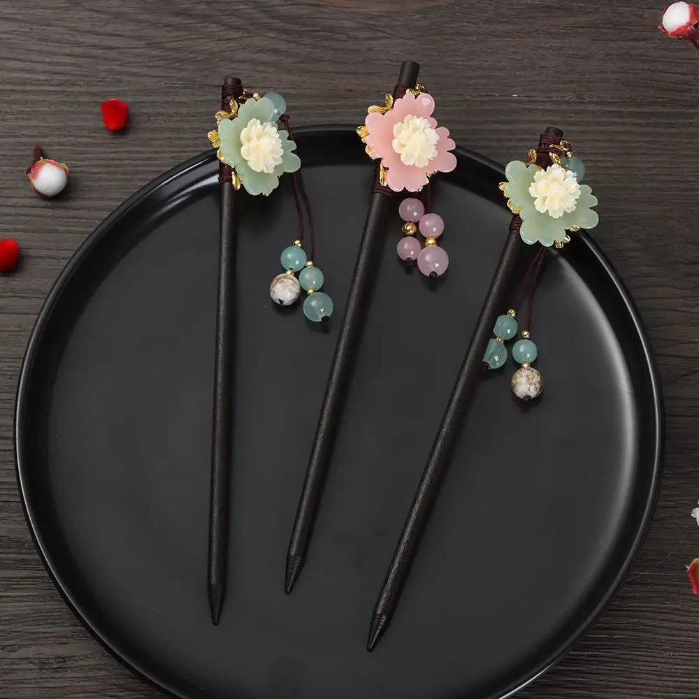 

Exquisite Handmade Retro Style Flowers Hair Styling Tools Chopstick Hair Sticks Hair Accessories Hairpin