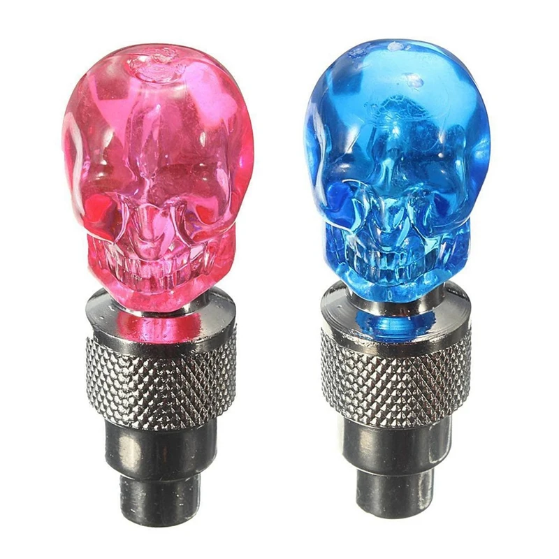 

4 Pcs Valve Cap Wheel Tire LED Light Lamp For Motorcycle Bicycle Car, 2 Pcs Red & 2 Pcs Blue