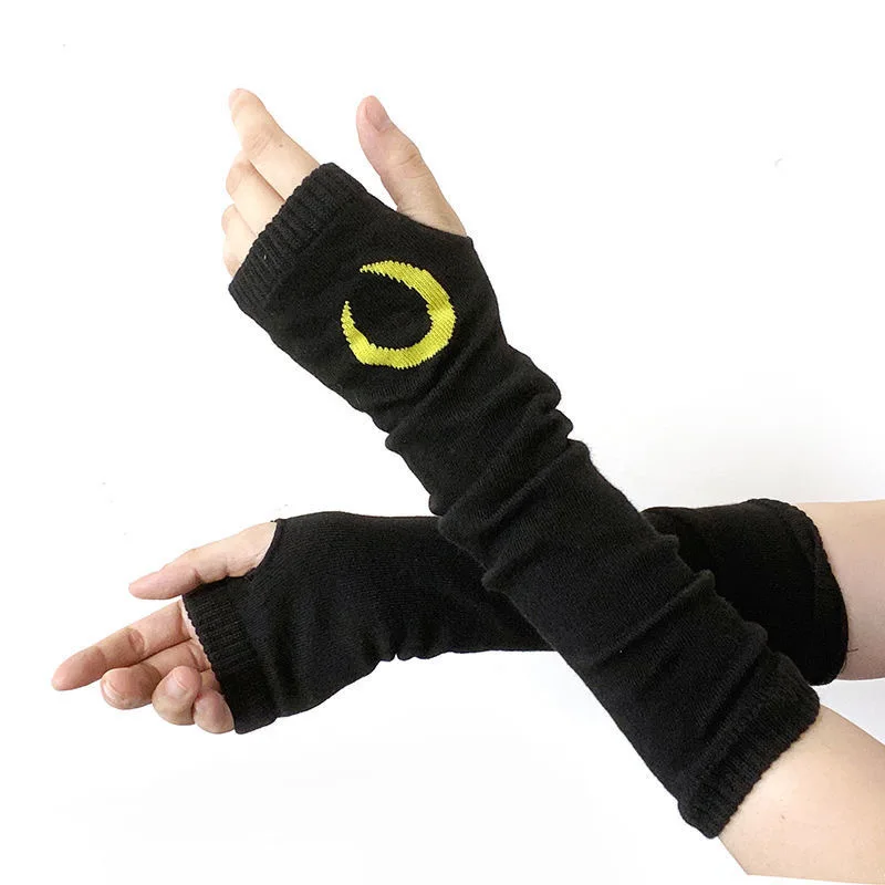 

New Knitted Arm Sleeves Versatile Sleeves Ninja Series Antifouling Arm Sleeves Cosplay Decorative Half Finger Gloves Sunscreen
