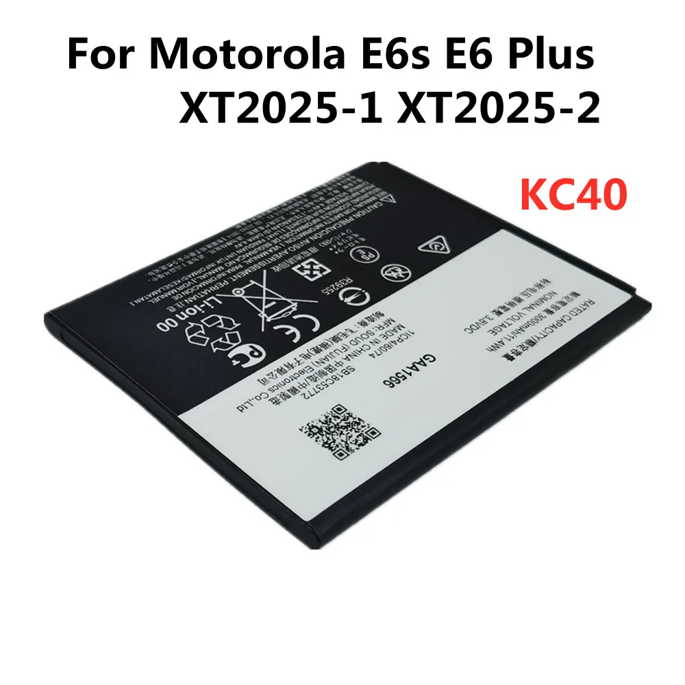 

New High Capacity 3000mAh KC40 Rechargeable Battery For Motorola Moto E6s E6 Plus XT2025-1 XT2025-2 Phone Battery KC40 Batteries