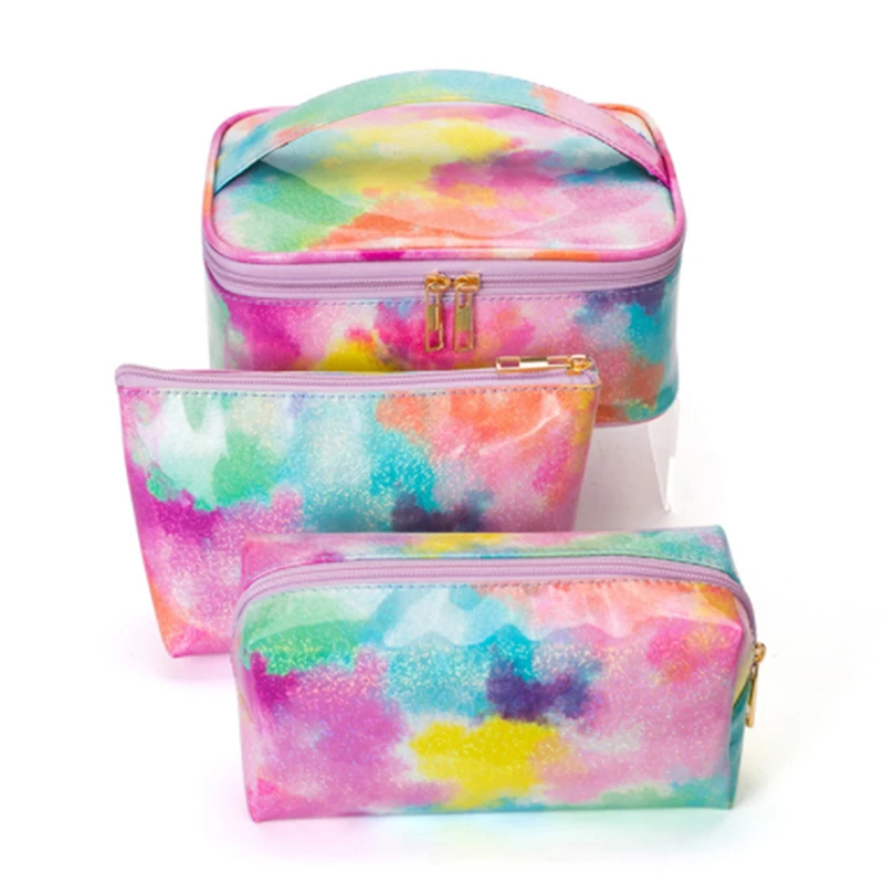 

Women's Tie Dye Floral Pattern Comestic Organizer Baskets Storage Bin Shelf Basket Linen Fabric Toy Box Bedroom Organizer Bags