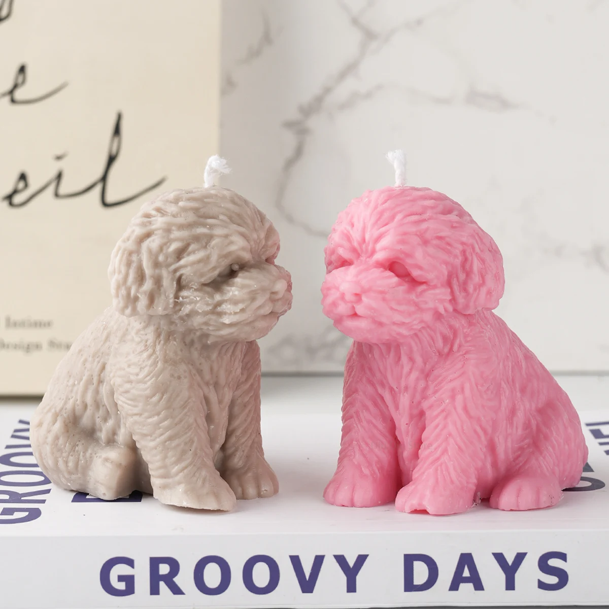 Силиконовая форма Тедди щенок свеча сделай сам милая животная собака пластырь