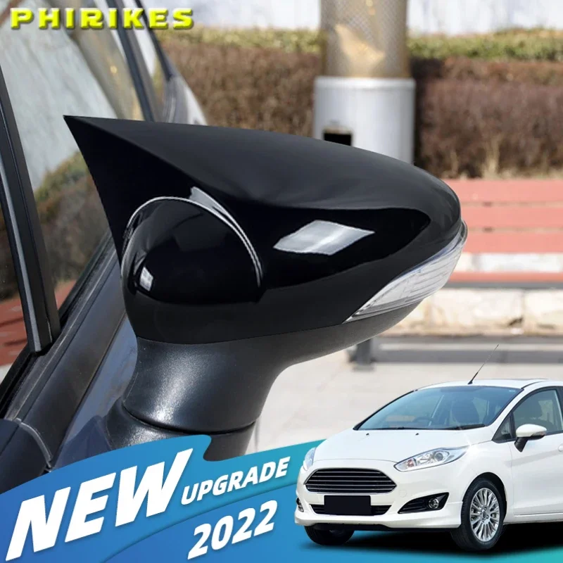 

Painted Right Gloss Black Wing Mirror Cover Cap Fit for Ford Fiesta MK7 2008 2009 2010 2011 2012 2013 2014 2015 2016 2017