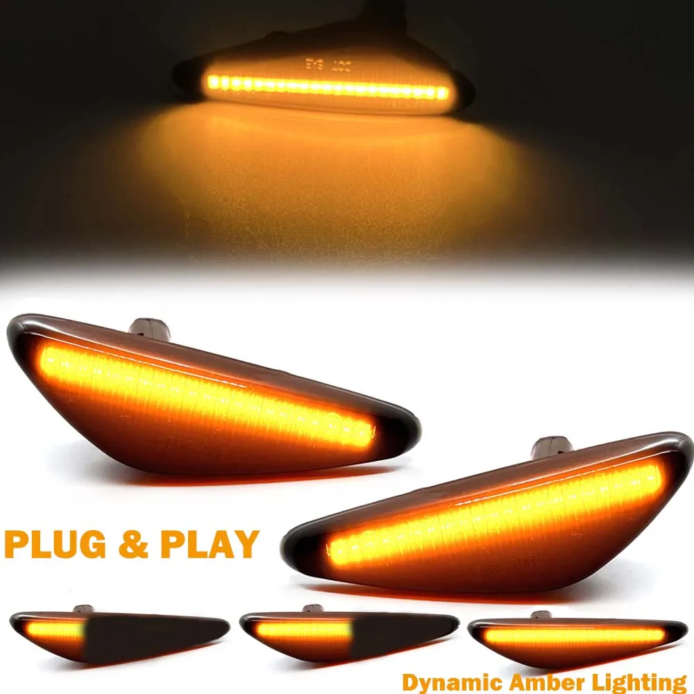 

For Mazda MX-5 MX-6 16-up for RX8 09-12 FOR NISSAN Lafesta Highway Star FOR FAIT 124 Front Dynamic Amber LED Side Marker Light