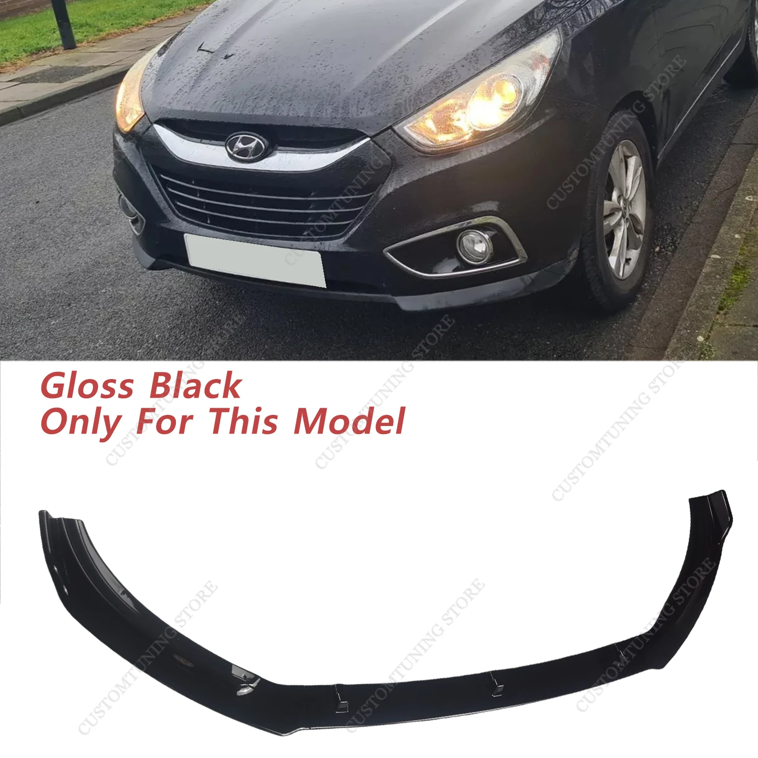 

Глянцевый черный передний бампер, сплиттер для губ, спойлер, диффузор, ретро-футляр для Hyundai ix35 LM 2013 2014 2015, комплекты подтяжки лица, тюнинг