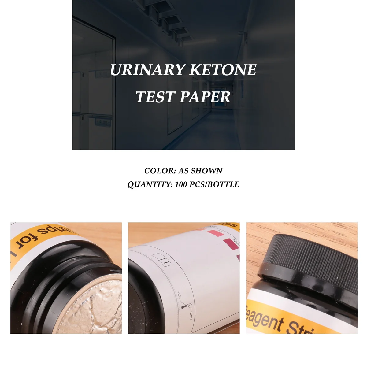 100 шт./бутылка кетоновые полоски домашний кетоз анализ мочи потеря веса кето