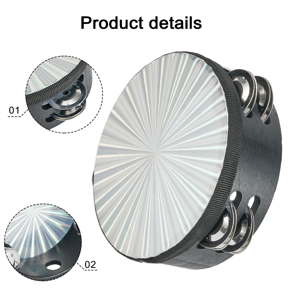 

Drum Tambourine Lightweight Musical Instrument Party Percussion Dancing Hand Drum Handheld Portable Spare Parts