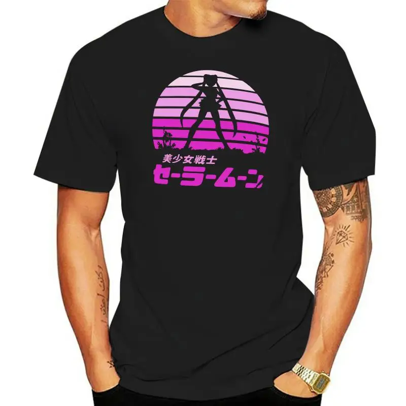 

Camiseta de Sailor Moon para niños y hombres, camisa de Manga corta con cuello redondo, Estilo Vintage japonés, 6xl