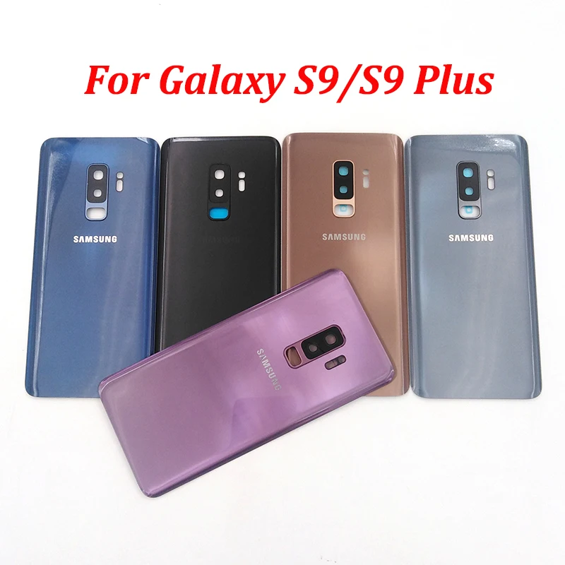 

Back Battery Cover For Samsung Galaxy S9 Plus S9+ G965 SM-G965F G965FD S9 G960 SM-G960F G960FD Rear Door Housing Case+Camera Len