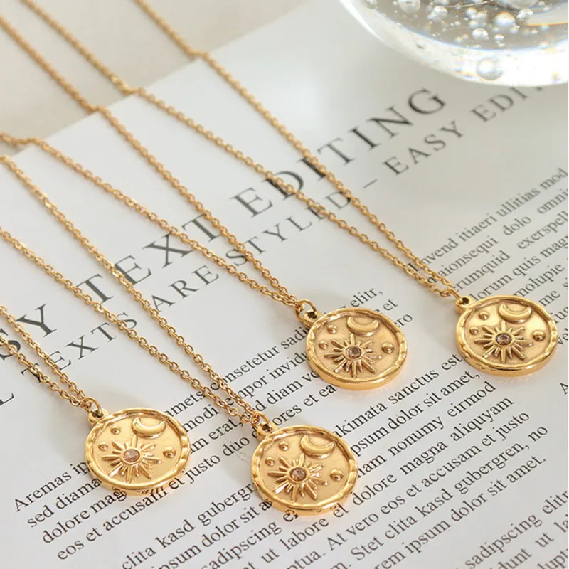 Цепочка с подвеской в виде звезды и Луны из нержавеющей стали |