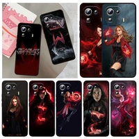 marvel cute scarlet witch silicone cover for xiaomi mi 12x 12 11 11t 11i 10t 10 pro lite ultra 5g 9t 9se a3 black phone case