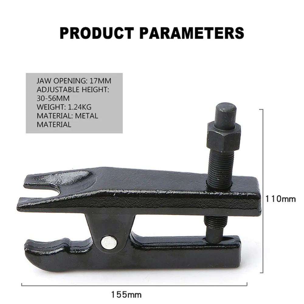 17mm Ball Head Extractor 30-56mm Height Adjustable Car Tie Rod Removal Tool Joint Pullers