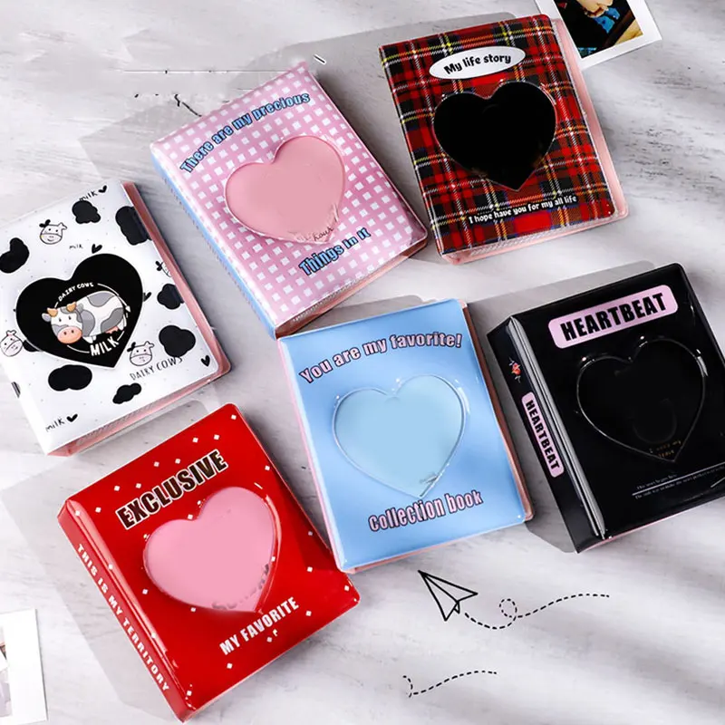 

Cute Animals Kpop Binder 3 Inch Love Heart Hollow Idol Card Holder Photocard Holder 36 Pockets Name Card Book Collect Book YZL7