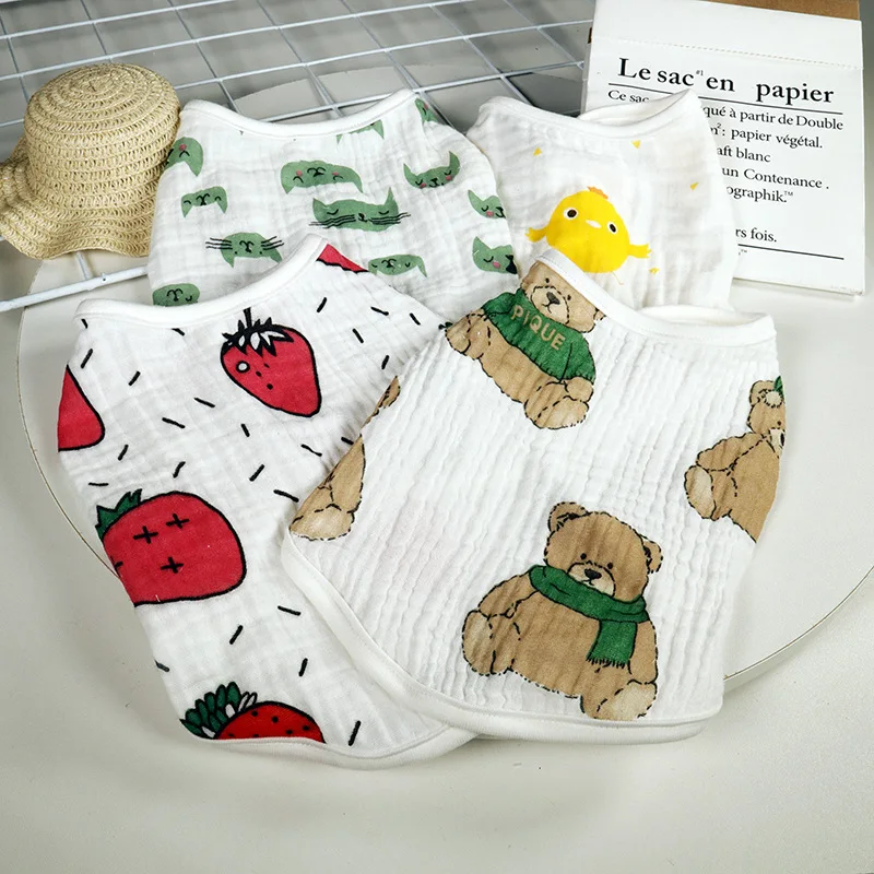 

Strawberry Bear Print Vest Dog Clothing Soft Dogs Clothes Small Pet Outfits Comfortable Spring Summer Kawaii Ropa Para Perro