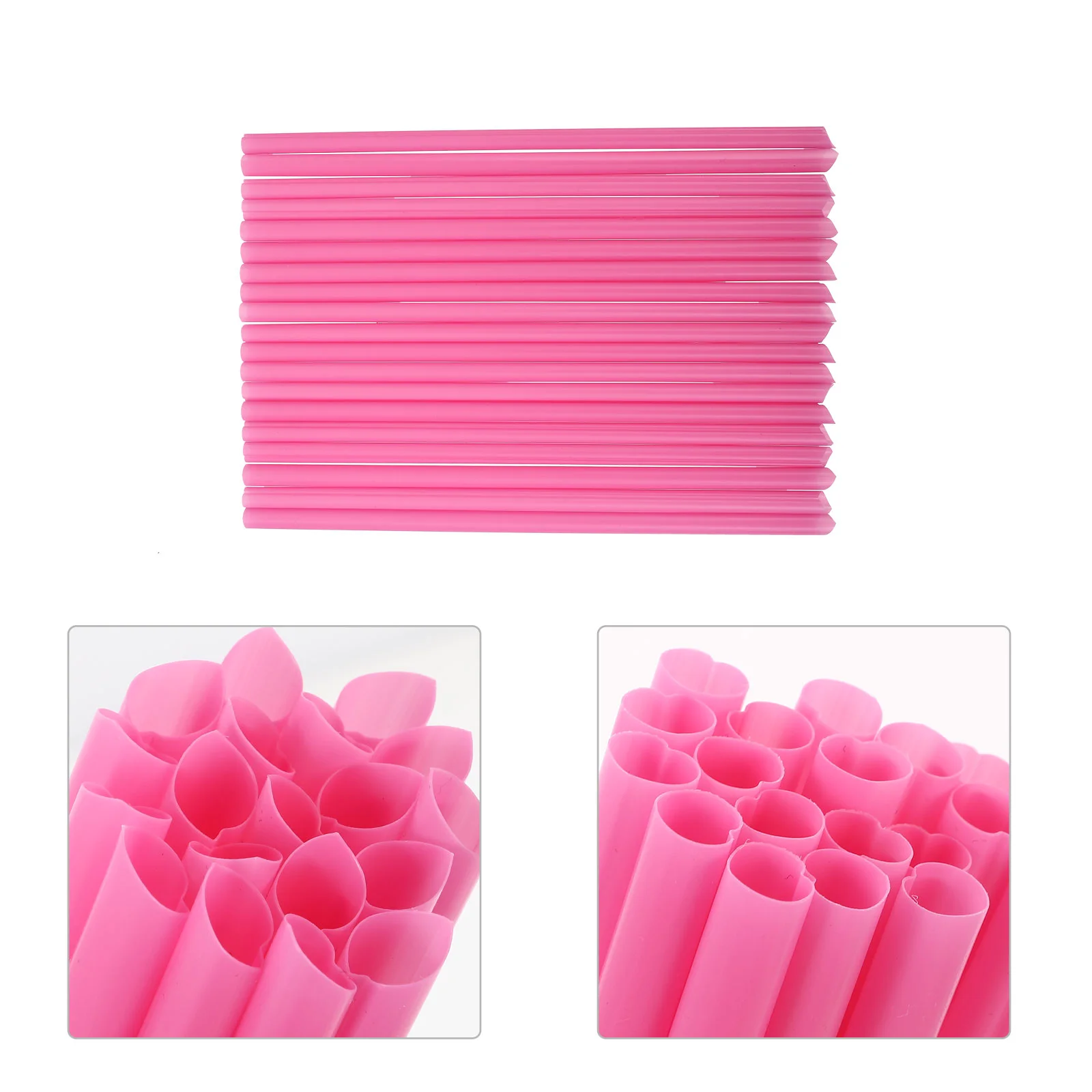 

100Pcs Drinking Straws Disposable Plastic Straws Tea Straws )