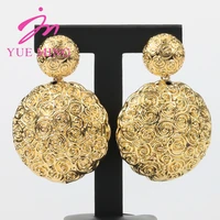 dubai gold color earrings jewelry sets rose pattern earrings for weddings bride gifts nigerian exaggerate luxury jewellery