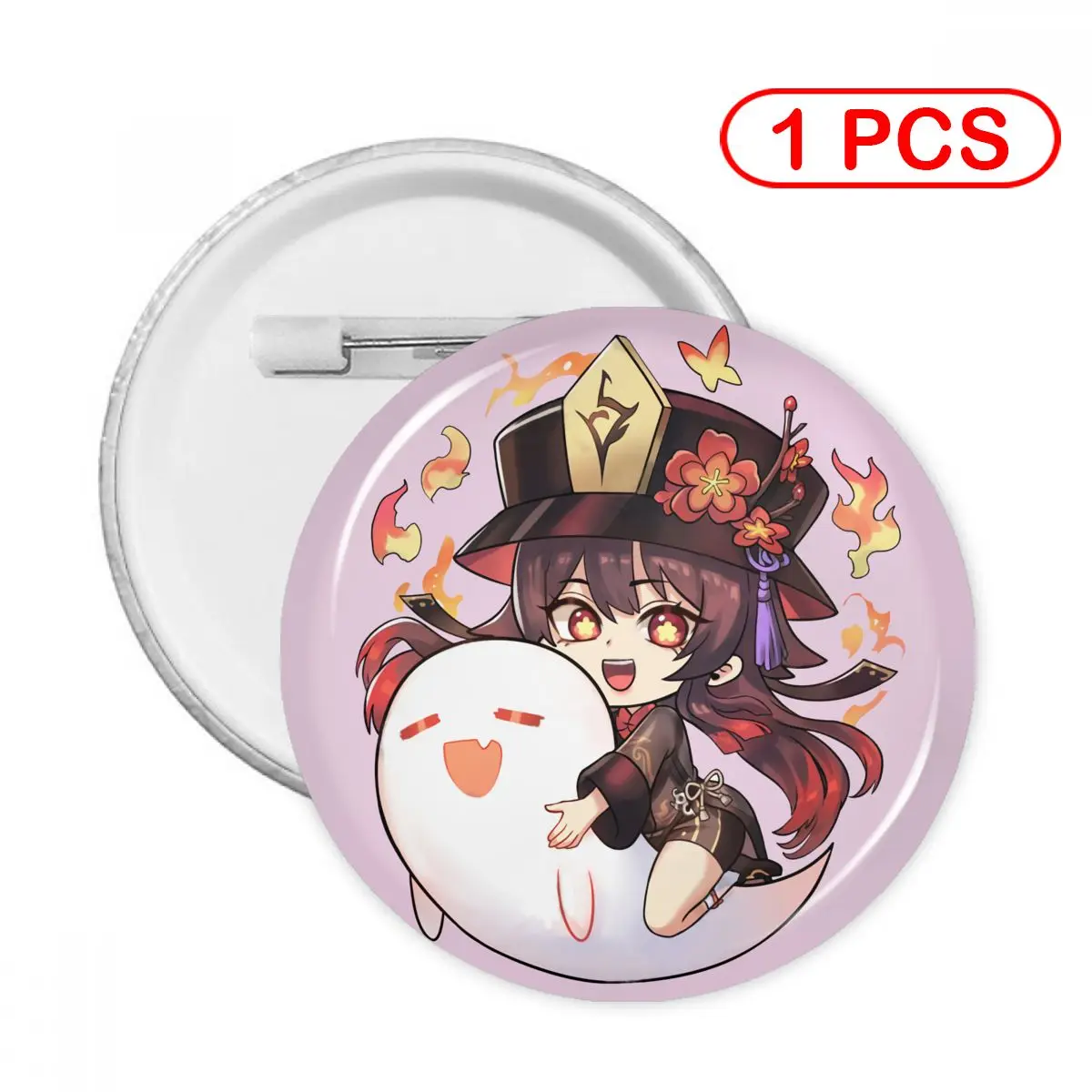 

Genshin Hu Tao Hu Tao Chibi Pins Creative Brooch Jewelry Decor Metal Pin Badge Girl Child Broche Button Clothes Gift
