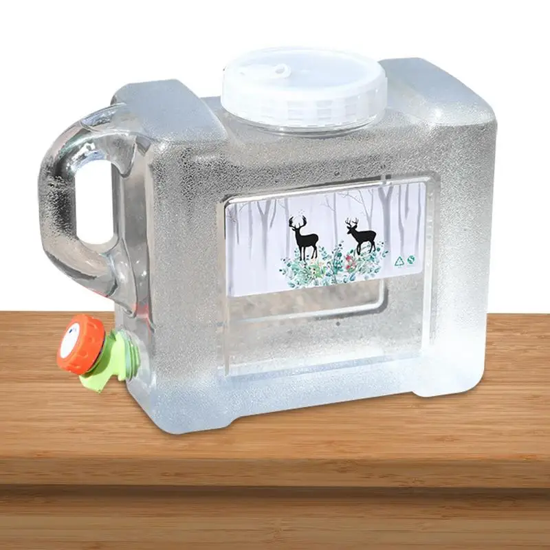 

Кубический походный водяной контейнер, портативный водяной контейнер с водяной ручкой, для хранения воды на открытом воздухе, кемпинга, пик...