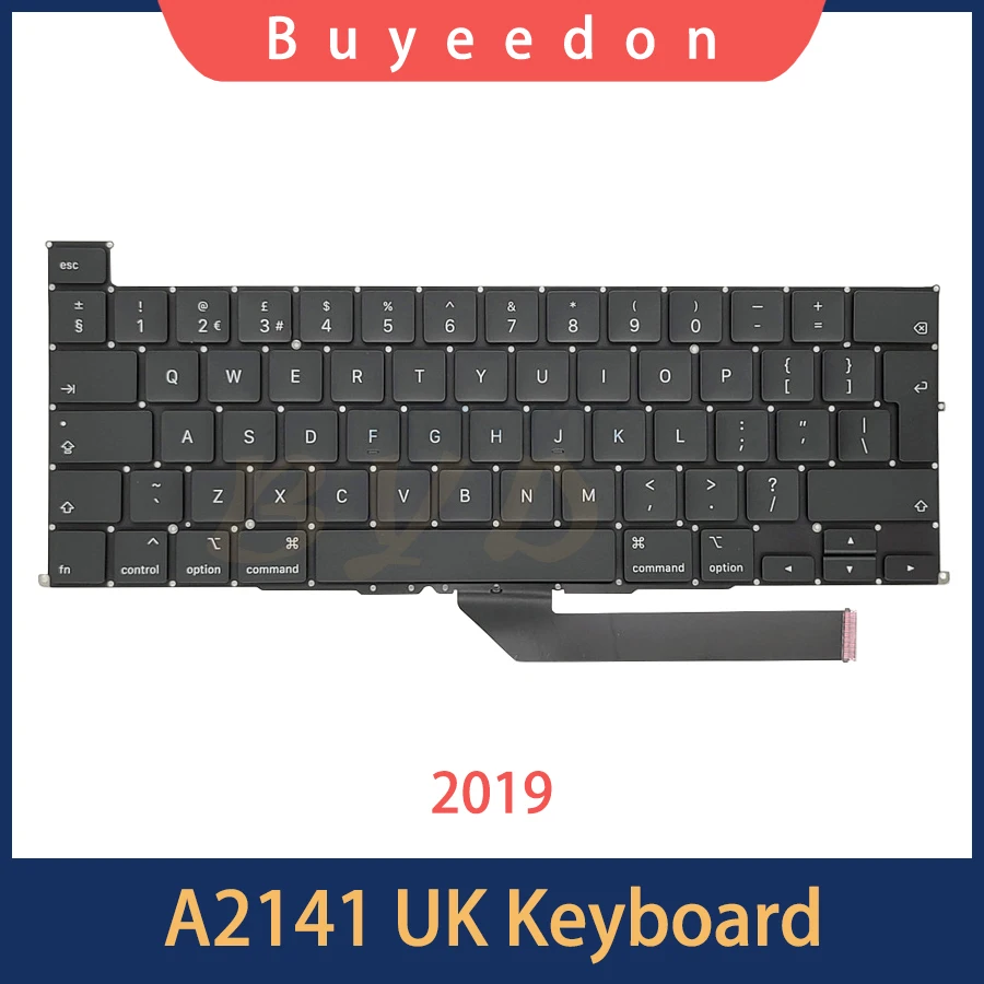 

Совершенно новая клавиатура для ноутбука A2141 с британской раскладкой для Macbook Pro Retina 16 дюймов A2141 2019 года
