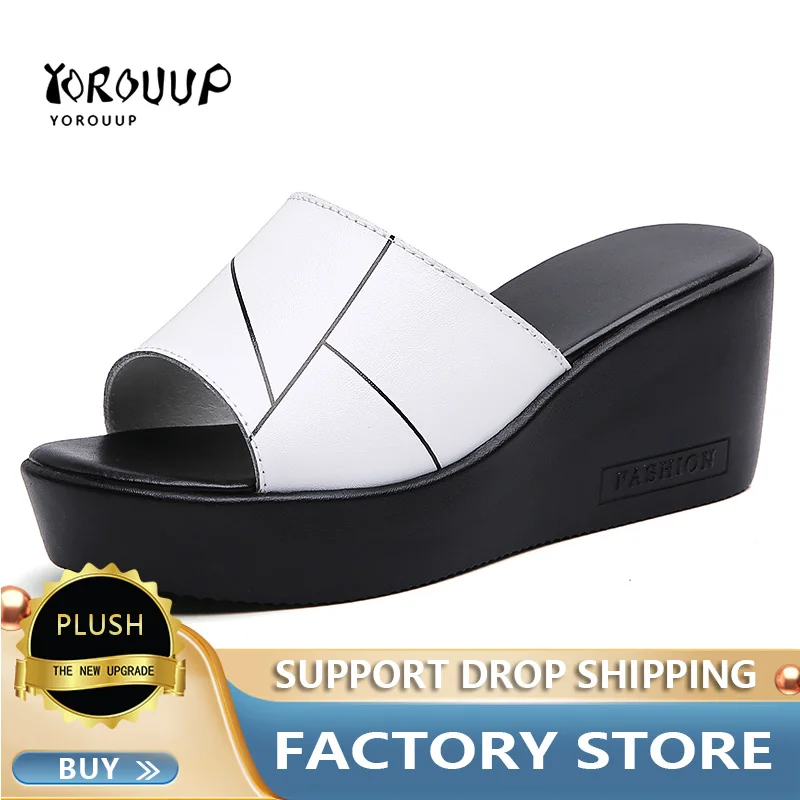 Summer New Wedge Sandals Women Fashion Slippers Platform High Heels Women Shoes Big Size Roman Shoes Lightweight Shoes Women
