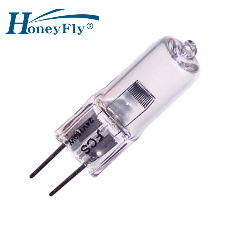HoneyFly 20pcs Projector Halogen Lamp FCS 64640 G6.35 24V 150W Warmwhite Bulb Crystal Light Optical Instruments Medical Lamp