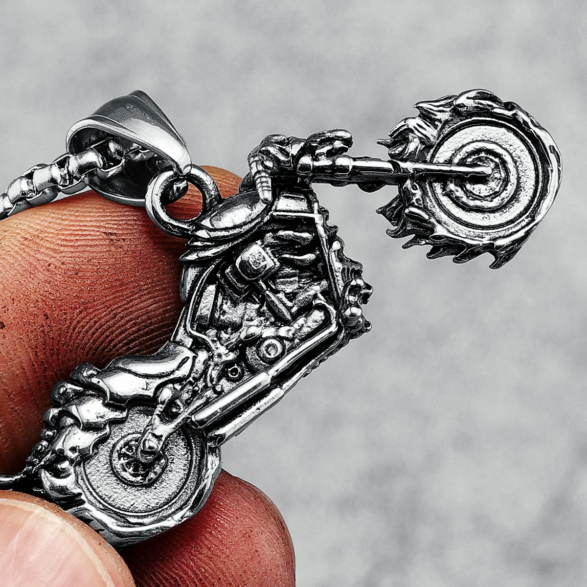 

316L Stainless Steel Motorcycle Necklace Motorbike Biker Men Pendant Chain Rock Punk for Borther Rider Jewelry Gift Dropshipping