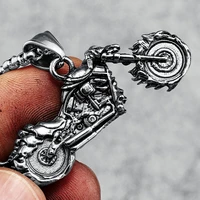 316l stainless steel motorcycle necklace motorbike biker men pendant chain rock punk for borther rider jewelry gift dropshipping