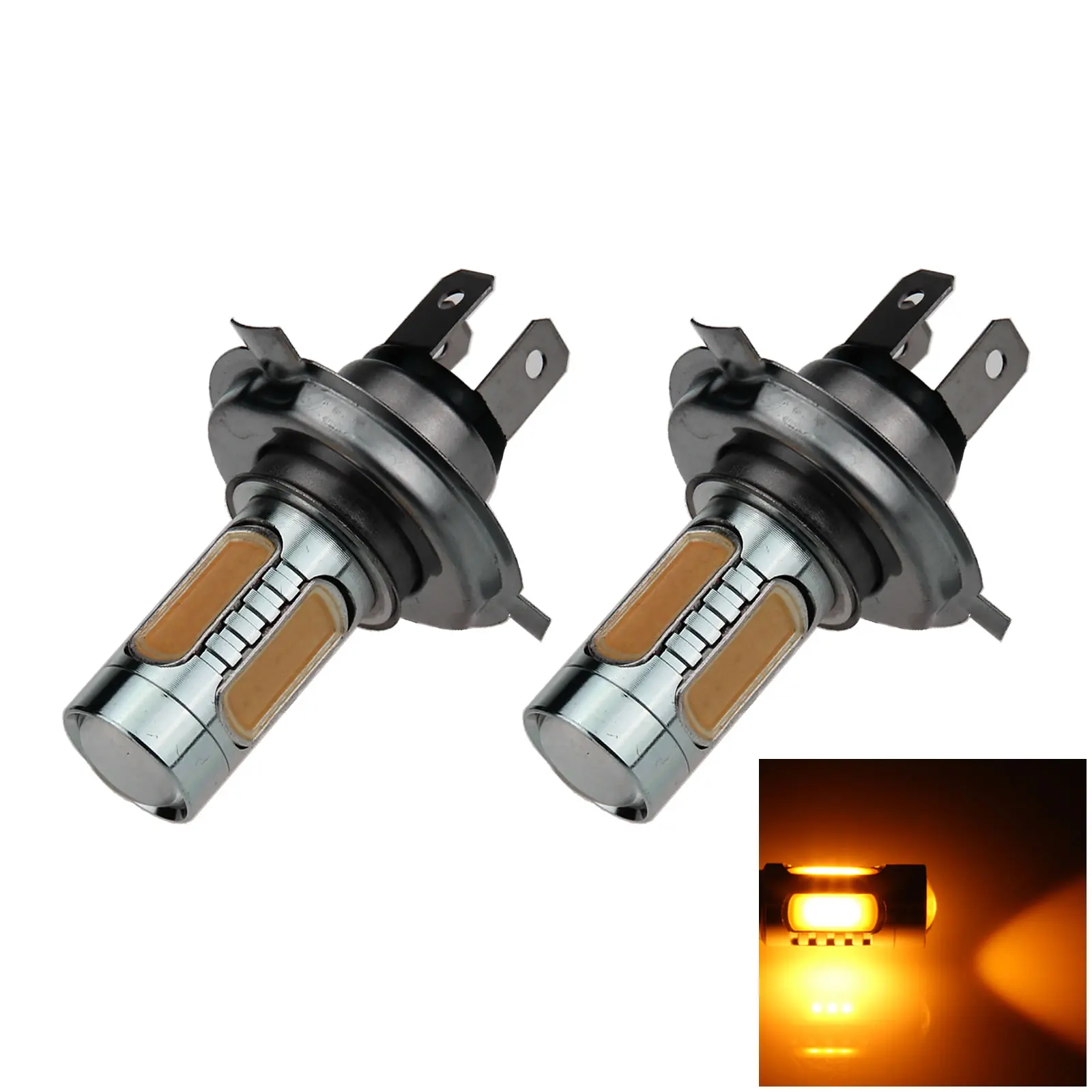 2 шт. желтые автомобильные задние лампы H4