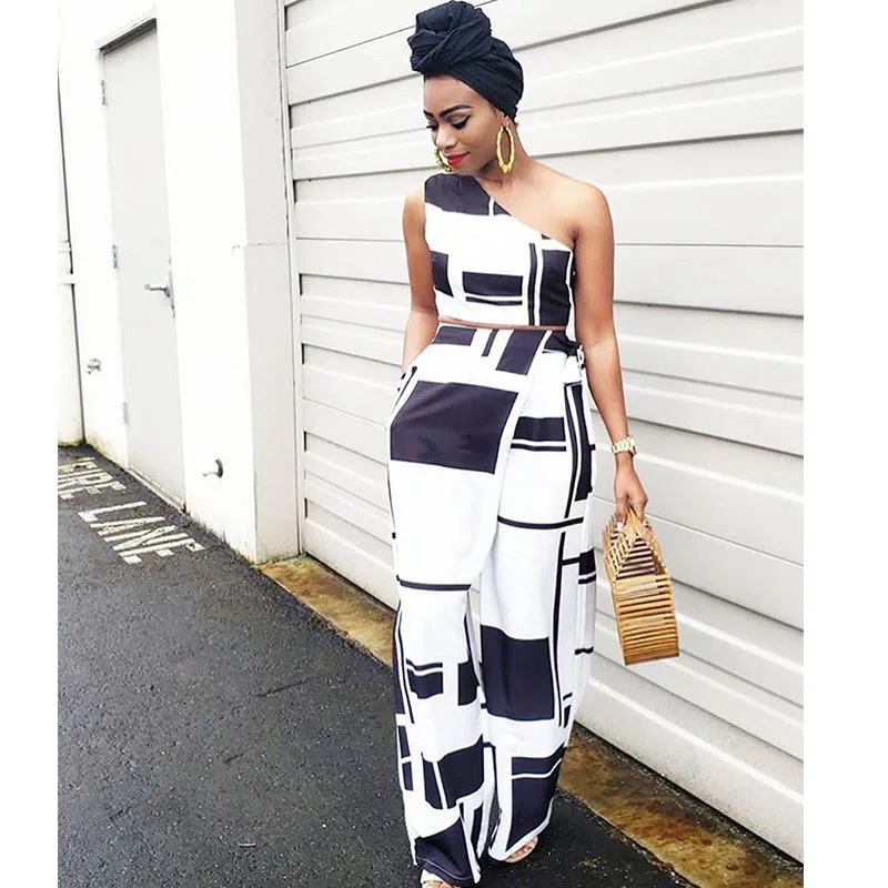 Осенне-весенний женский комплект из двух предметов укороченный топ на одно плечо