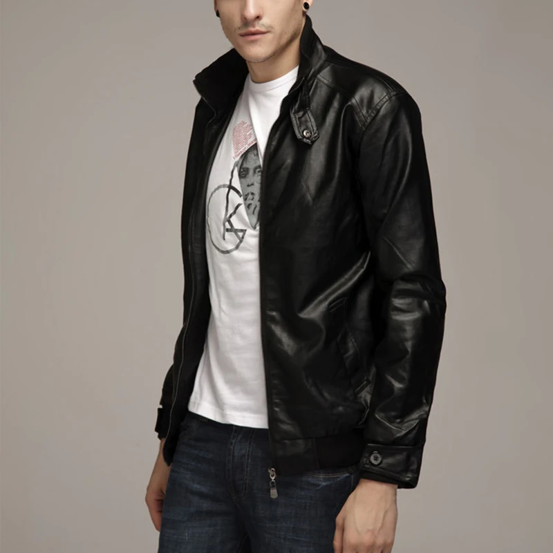 

Мотоциклетная черная кожаная куртка, мужские кожаные куртки, кожаная мужская одежда, мужские кожаные пальто