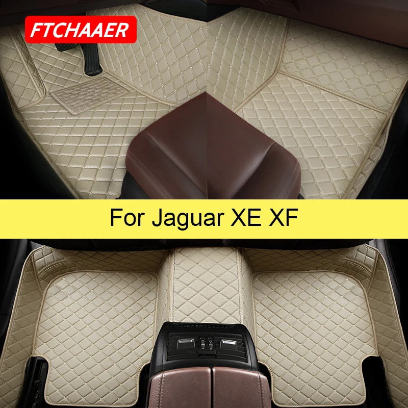 

FTCHAAER Car Floor Mats For Jaguar XE XF Foot Coche Accessories Carpets