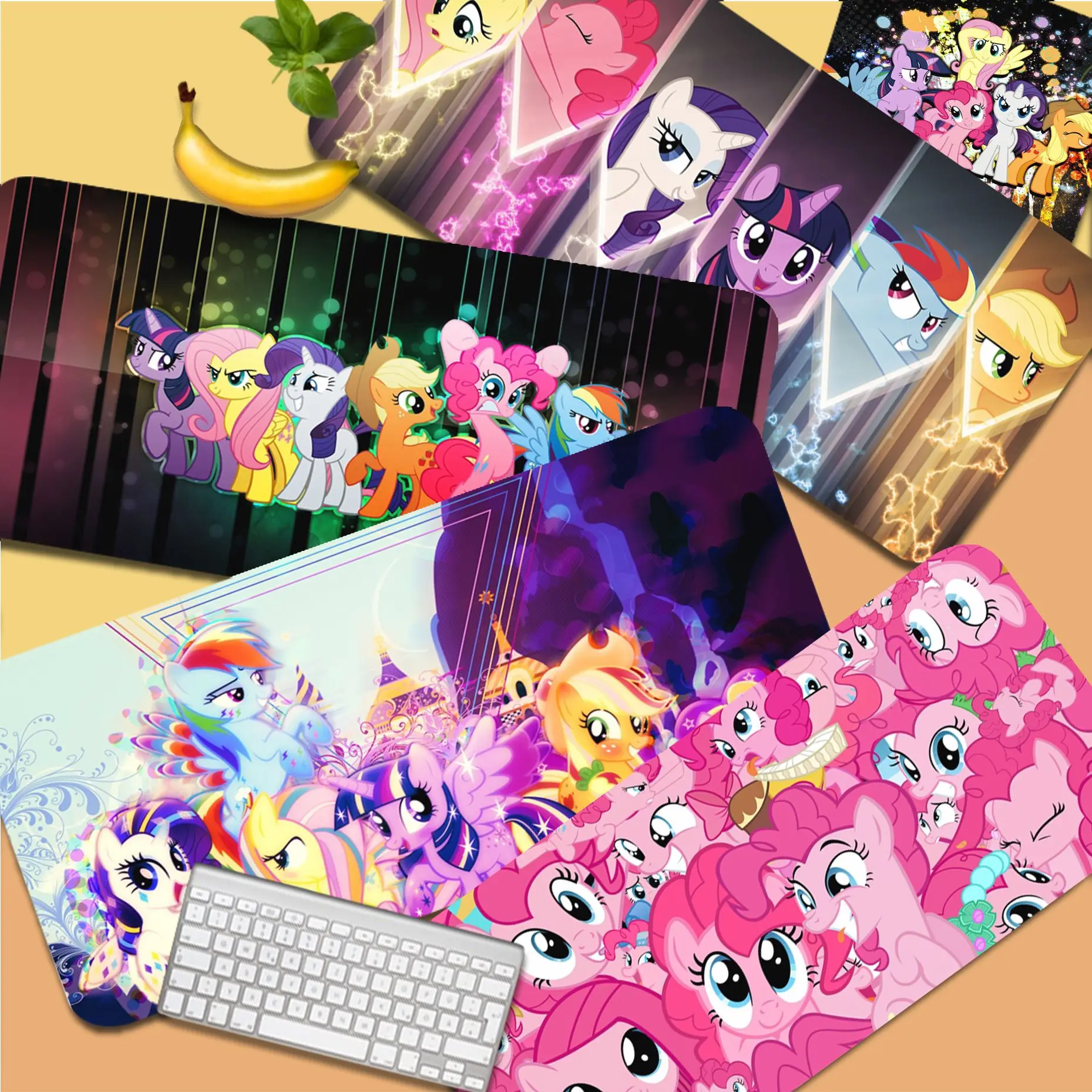 

M-My Cartoon P-Pony L-Little Mousepad Cute Silicone large/small Pad to Mouse pad Game Size for Game Keyboard Pad