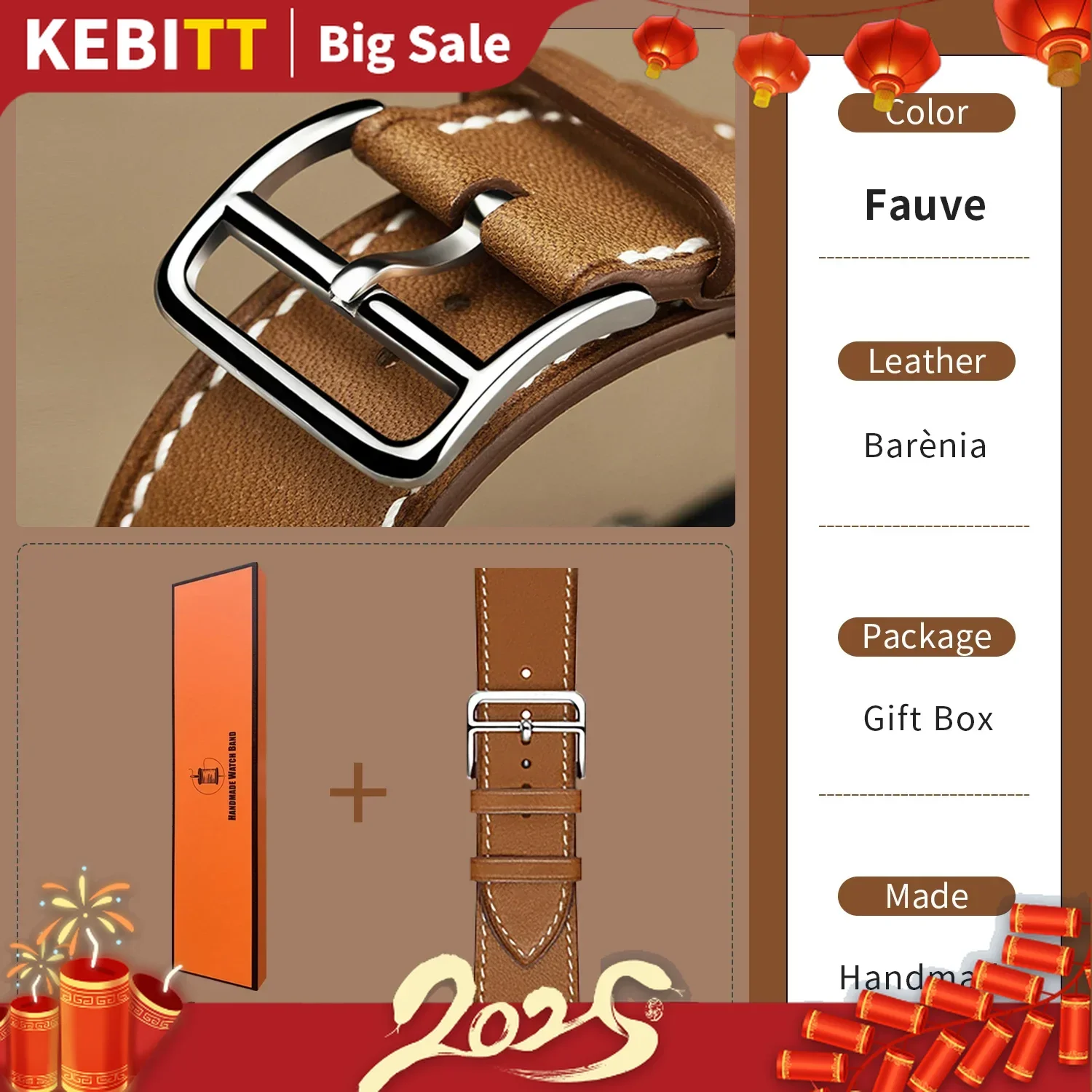 Kebitt High Quality Cow Leather Watchband for Apple Watch Series 10 Ultra2 9 8 7 6 Strap Iwatch Bracelet 46MM 42MM 49MM