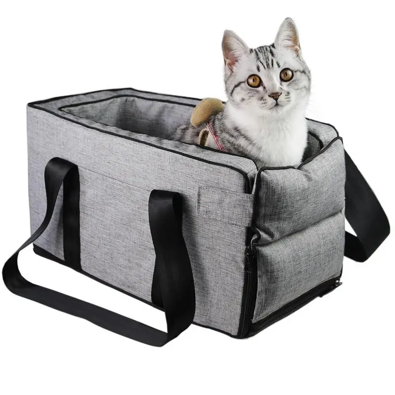 

Foldable Cat Carrier For Travel Portable Dog Carrier Bag With Safety Rope Pet Privacy Protection Soft Travel Carrier For Cars
