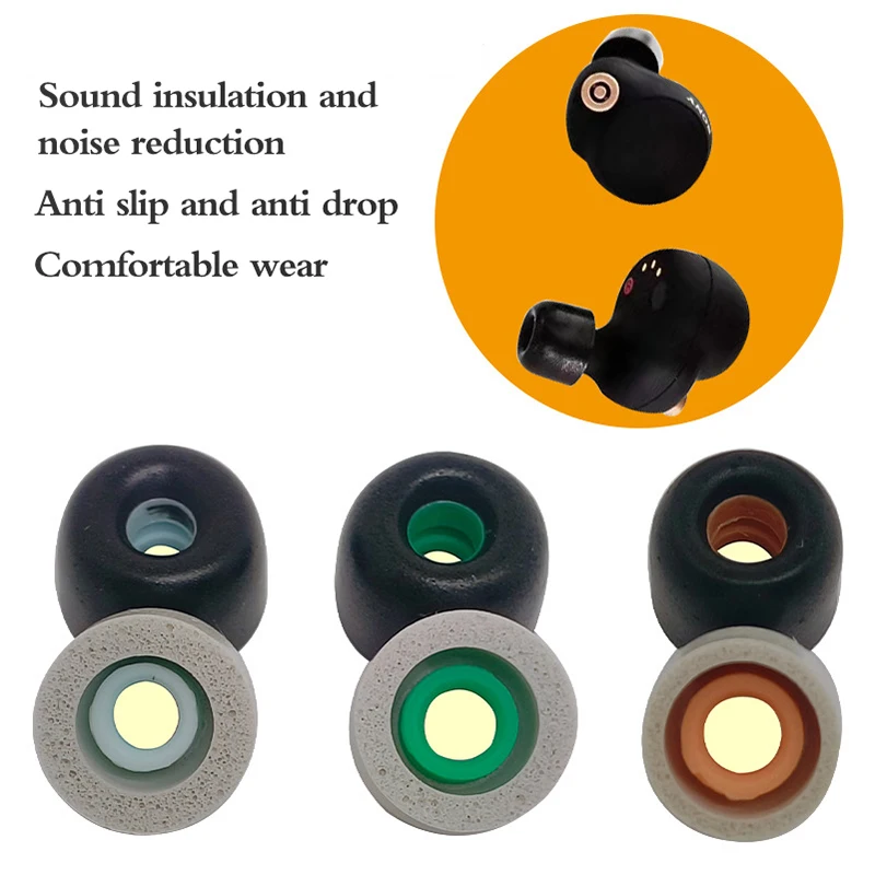 

1 Pair Protective Earbuds Anti-allergic Ear Plugs Sony WF-1000XM4 WF-1000XM3 Wireless Bluetooth Earphone Memory Cotton Earplug