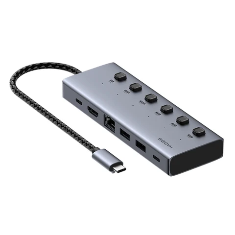 Hagibis USB C HUB с индивидуальными переключателями