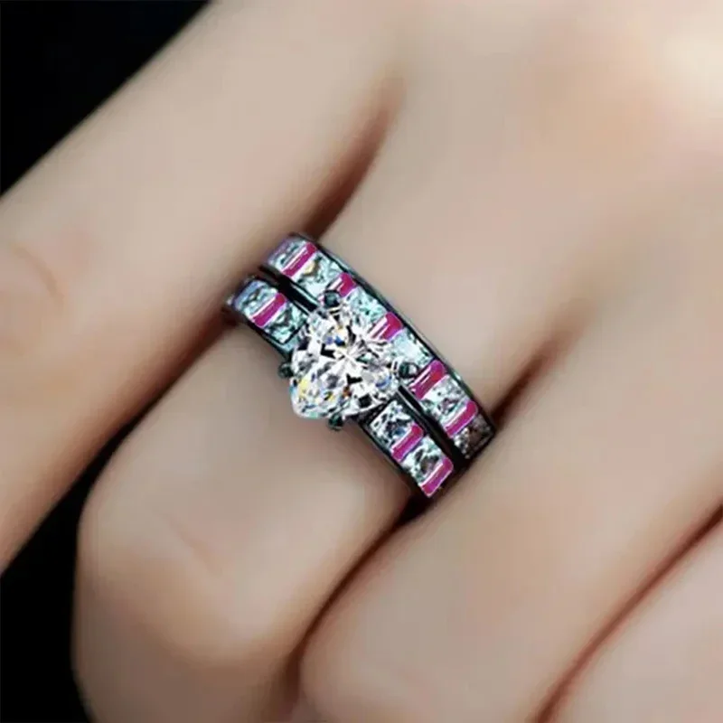 

CAOSHI Unique Finger Ring Lady Engagement Ceremony Party Jewelry with Brilliant Zirconia Fashion Design Accessories for Women