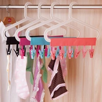 6 clips portable dock hanger multifunctional student bedroom socks underwear washers folding travels dry hanger rectangles