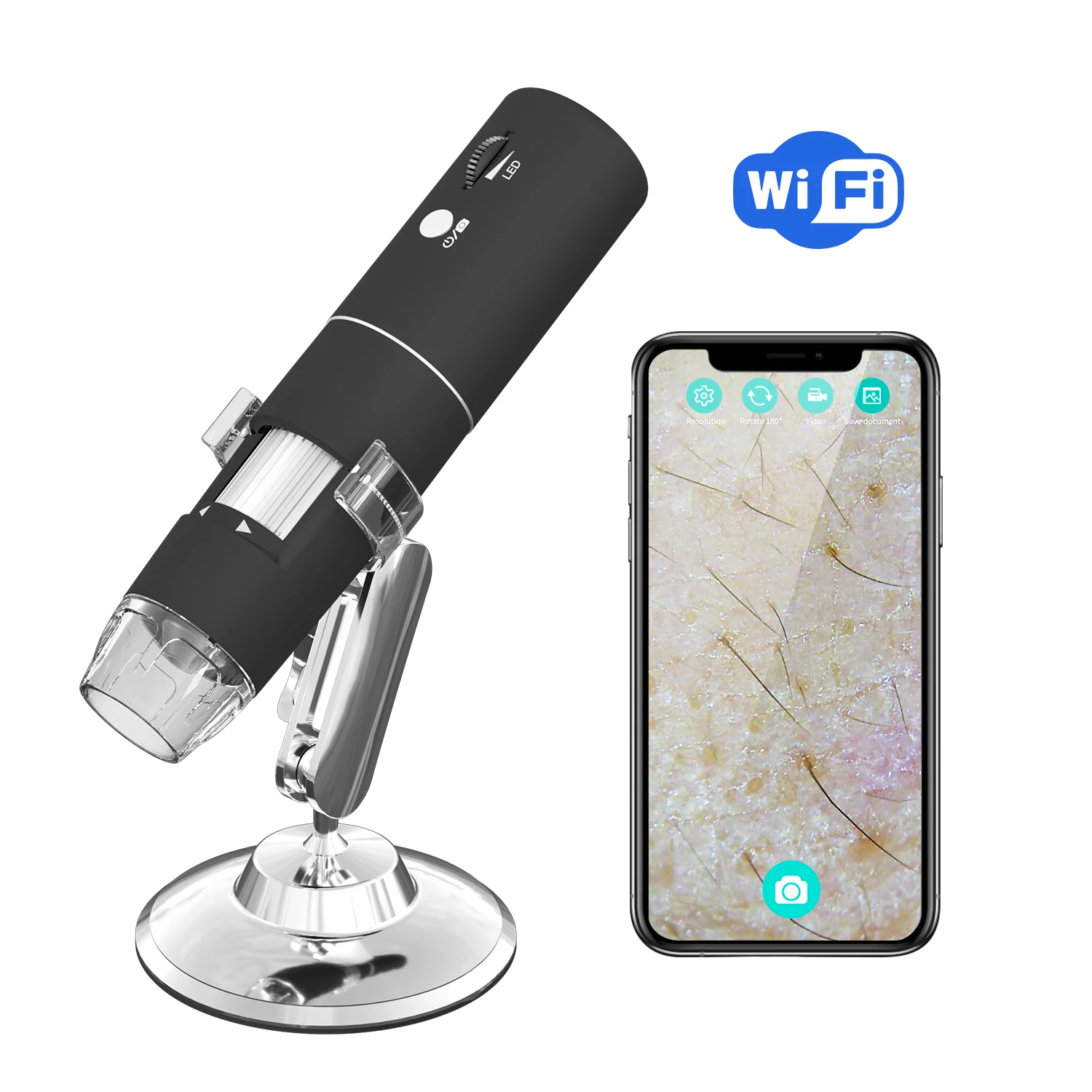 

Wholesales Handheld WiFi Gems Laboratory 2MP 1000X 8 LEDs 1080P Electronic Mini Digital Microscope for Mobile Repair