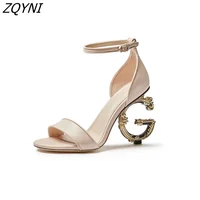 ZQYNI-High quality sexy women's shoes black, blue, red and white party and wedding dresses gladiator sandals 34-43