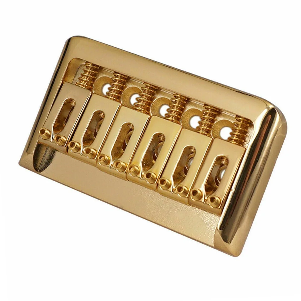 Фото Седло для гитары Hardtail Bridge Fixed Hardtail 6-струнный электрический e для Stratocaster Telecaster ST TL, запасные части для гитары №3